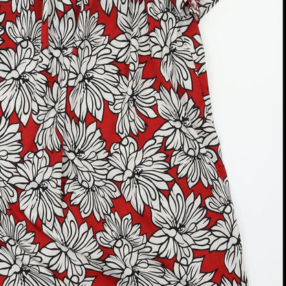 Primark Womens Red Floral  Fit & Flare  Size 12