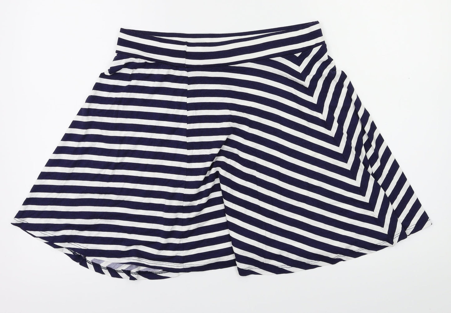 George Womens Blue Striped  Flare Skirt Size 12