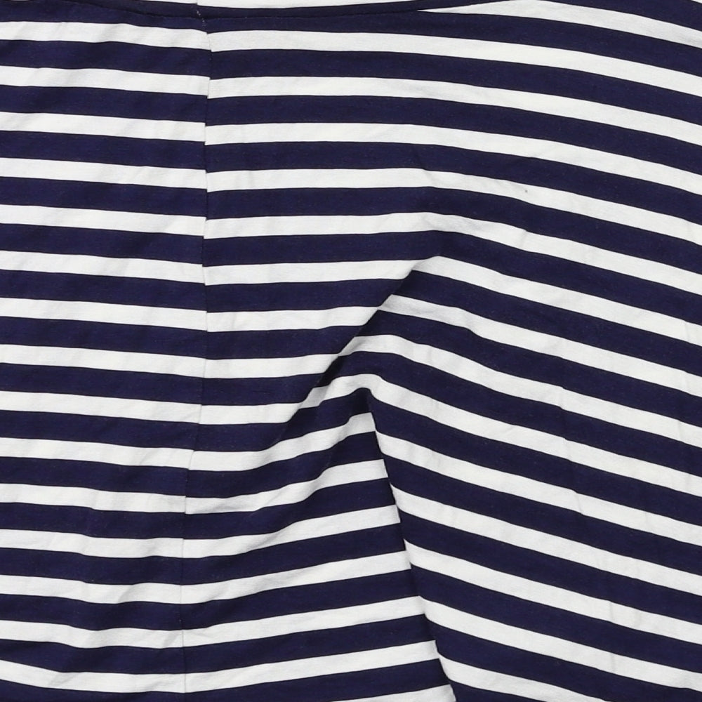 George Womens Blue Striped  Flare Skirt Size 12