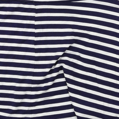 George Womens Blue Striped  Flare Skirt Size 12