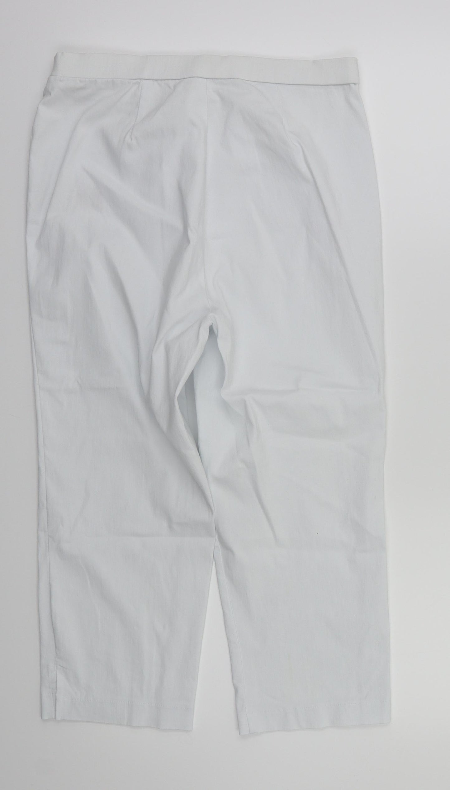 Womens UK Size 14 Preworn Regular Fit  White Trousers