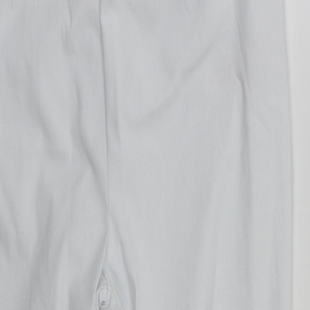 Womens UK Size 14 Preworn Regular Fit  White Trousers