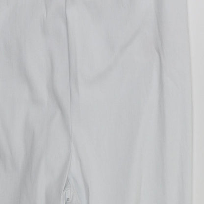 Womens UK Size 14 Preworn Regular Fit  White Trousers