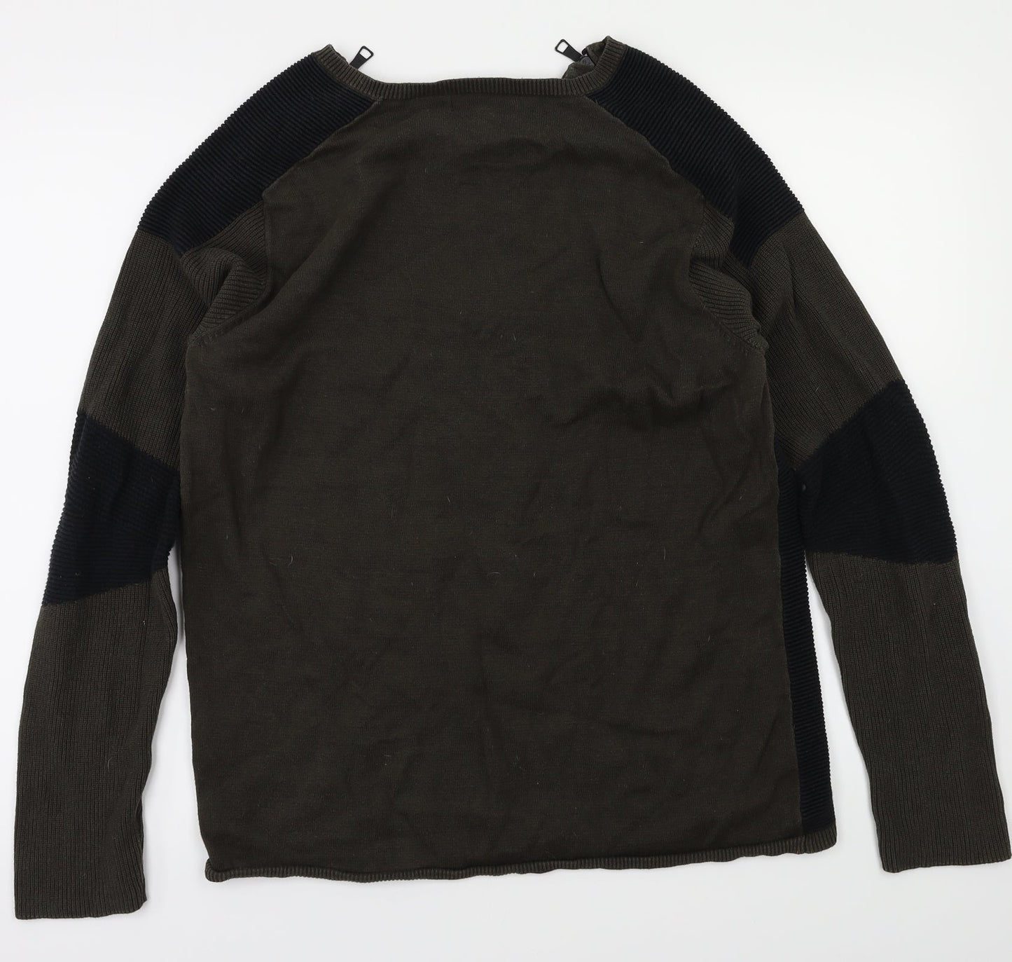 River Island Mens Green Polka Dot  Pullover Jumper Size M