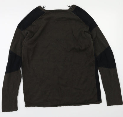 River Island Mens Green Polka Dot  Pullover Jumper Size M