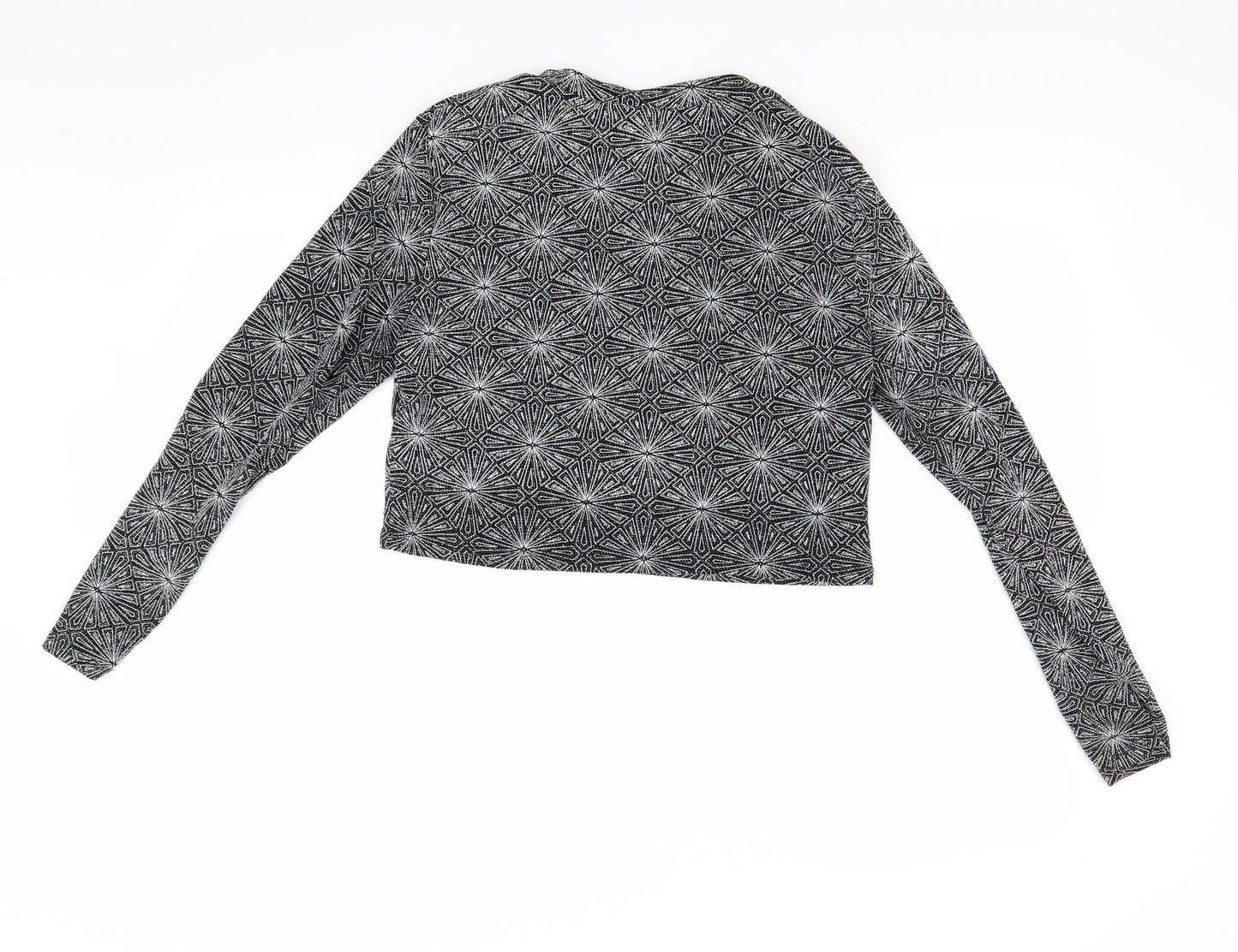 Womens UK Size L Divided Silver Basic Blouse