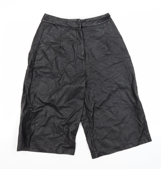 Topshop Womens Black   Utility Shorts Size 8