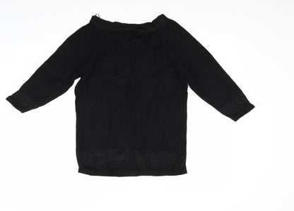 Womens UK Size L Dunnes Stores Black Basic Blouse