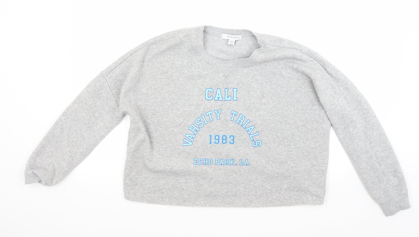 Primark Womens Grey   Pullover Sweatshirt Size S