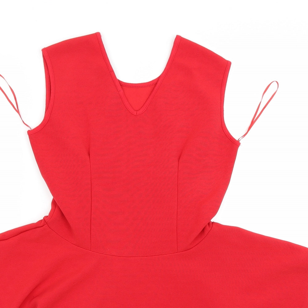 ribon Womens Red   Tunic Blouse Size 10