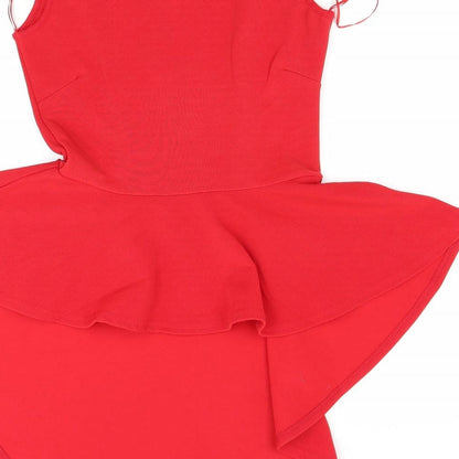 ribon Womens Red   Tunic Blouse Size 10