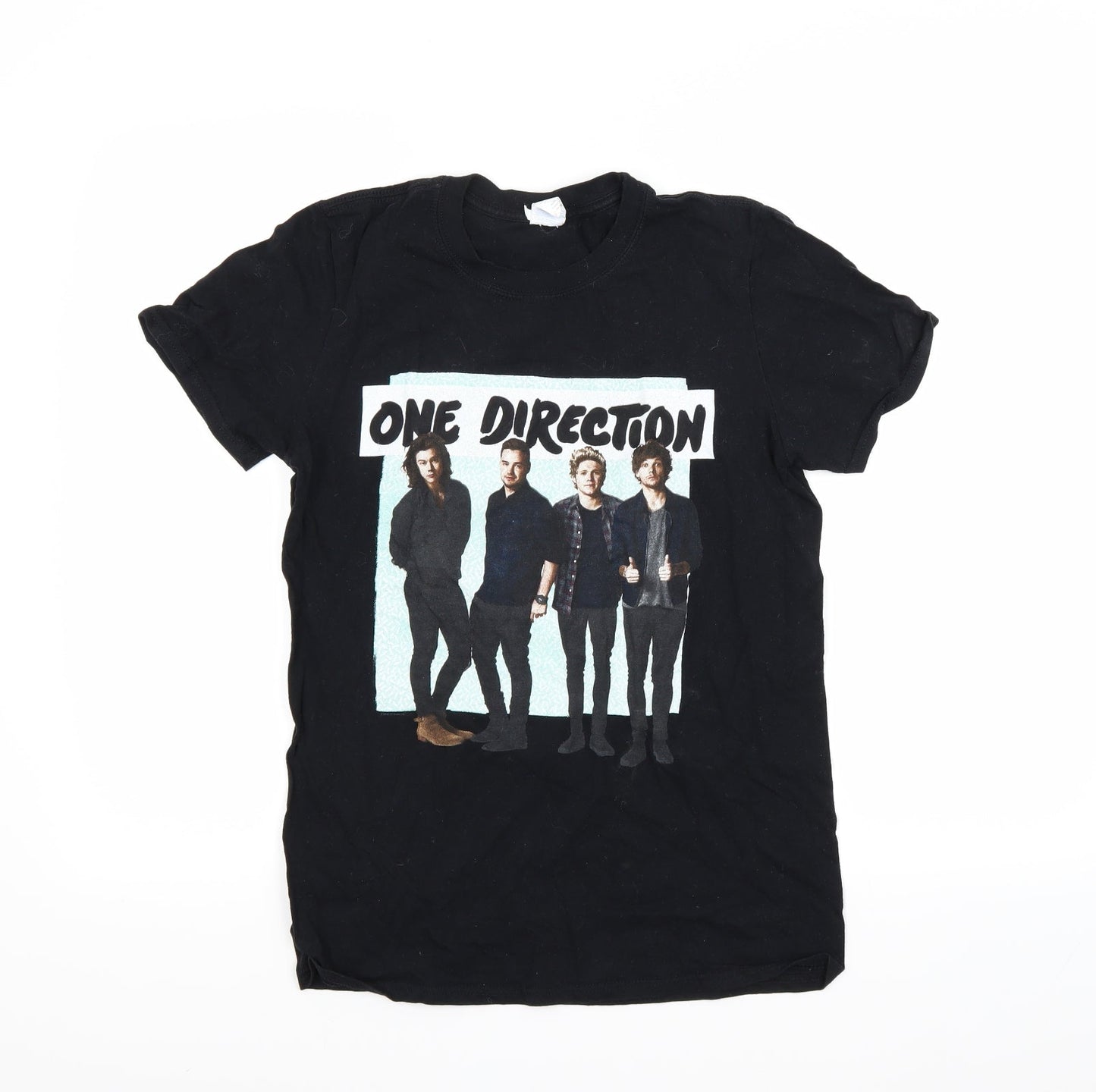 Womens UK Size S Preworn Black Basic T-Shirt