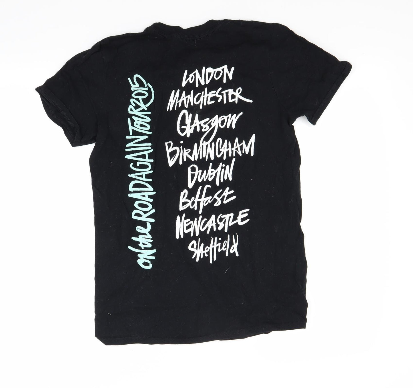 Womens UK Size S Preworn Black Basic T-Shirt