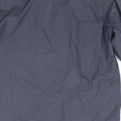 Mens UK Size M Jacob Harris Blue  Button-Up Long Sleeve Casual Shirt