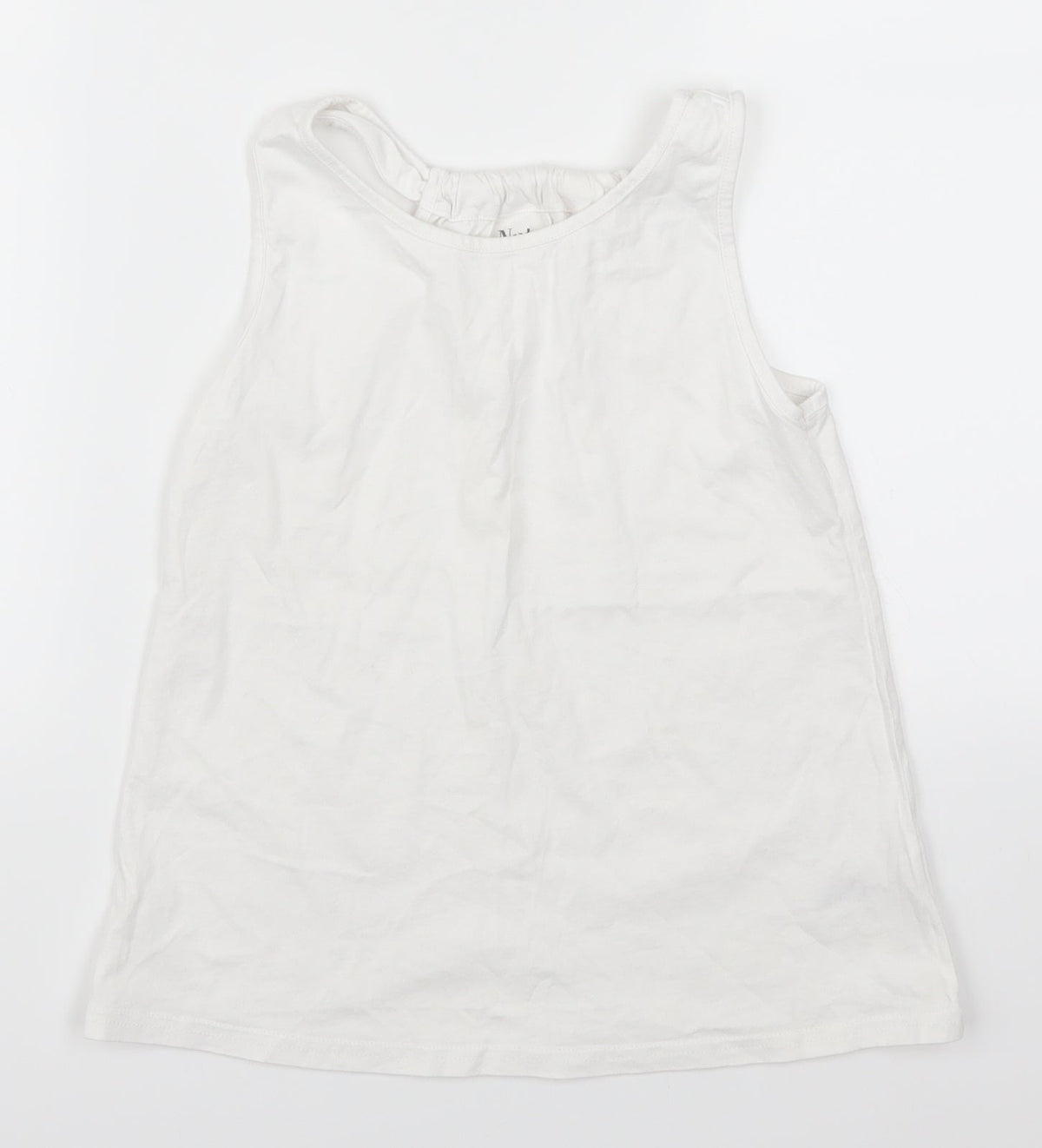 Nutmeg Girls White   Basic Tank Size 11-12 Years