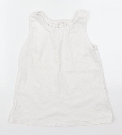 Nutmeg Girls White   Basic Tank Size 11-12 Years