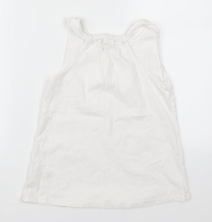 Nutmeg Girls White   Basic Tank Size 11-12 Years