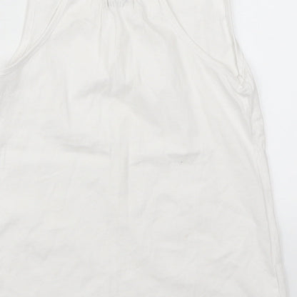Nutmeg Girls White   Basic Tank Size 11-12 Years