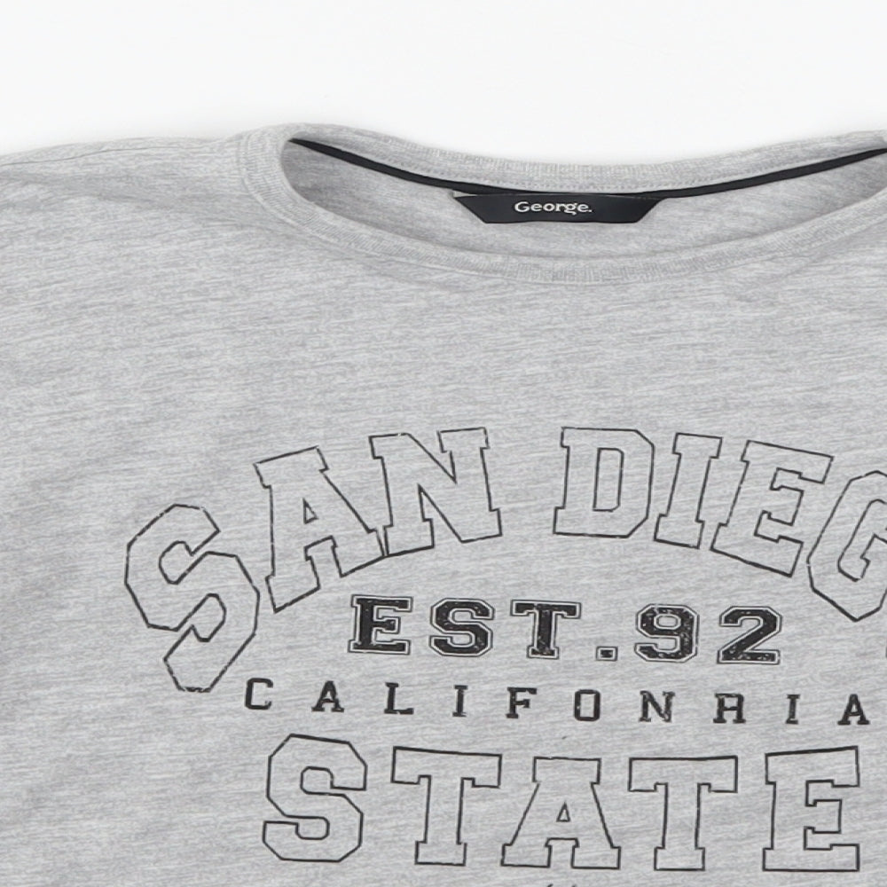 George Boys Grey   Basic T-Shirt Size 6-7 Years  - San Diego State