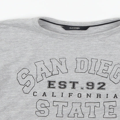 George Boys Grey   Basic T-Shirt Size 6-7 Years  - San Diego State