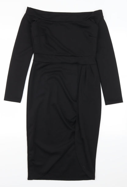 Pretty Little Thing Womens Black   Bodycon  Size 10