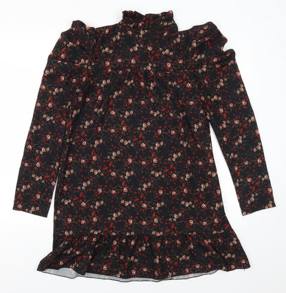 Boohoo Womens Red Floral  Shift  Size 8