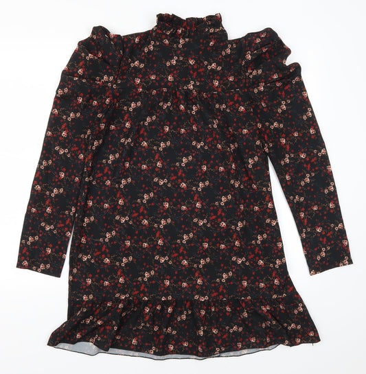 Boohoo Womens Red Floral  Shift  Size 8