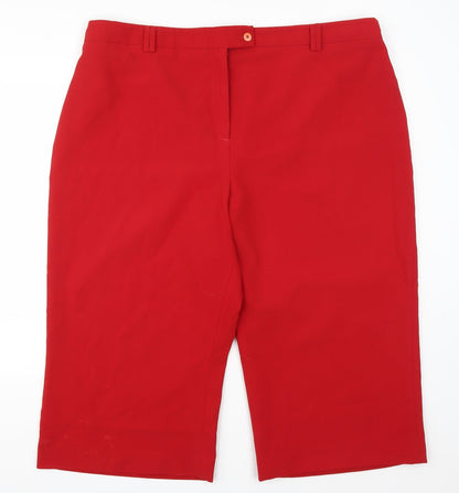 Classics Womens Red   Cropped Trousers Size 44 in L20 in