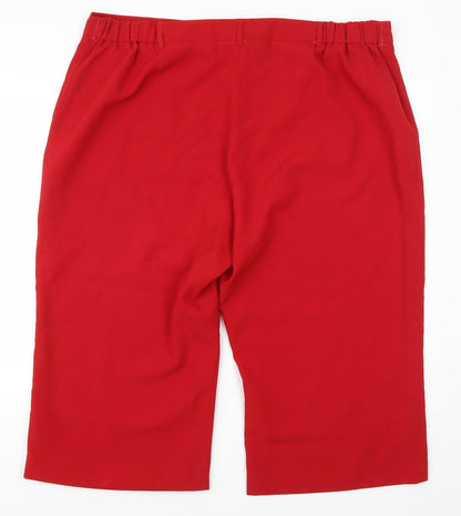 Classics Womens Red   Cropped Trousers Size 44 in L20 in