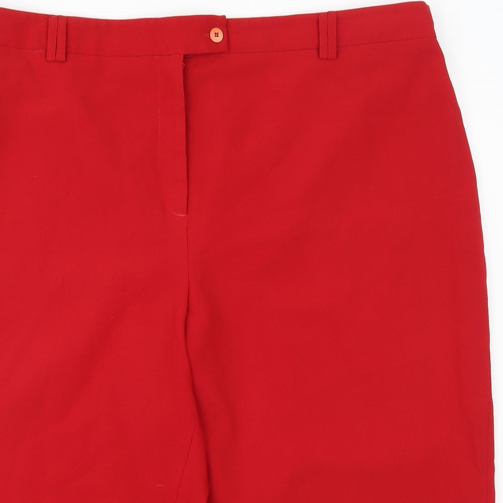 Classics Womens Red   Cropped Trousers Size 44 in L20 in