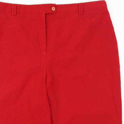 Classics Womens Red   Cropped Trousers Size 44 in L20 in