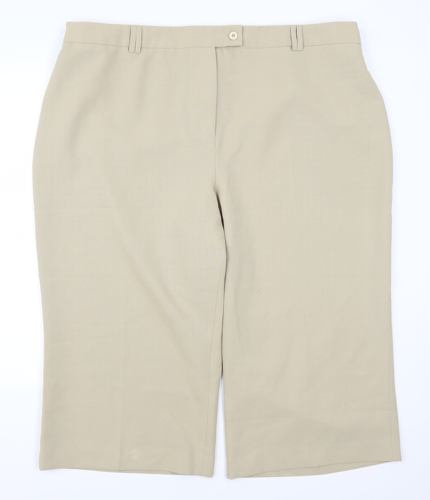 Womens UK Size 26 Classics Regular Fit Cropped Beige Trousers
