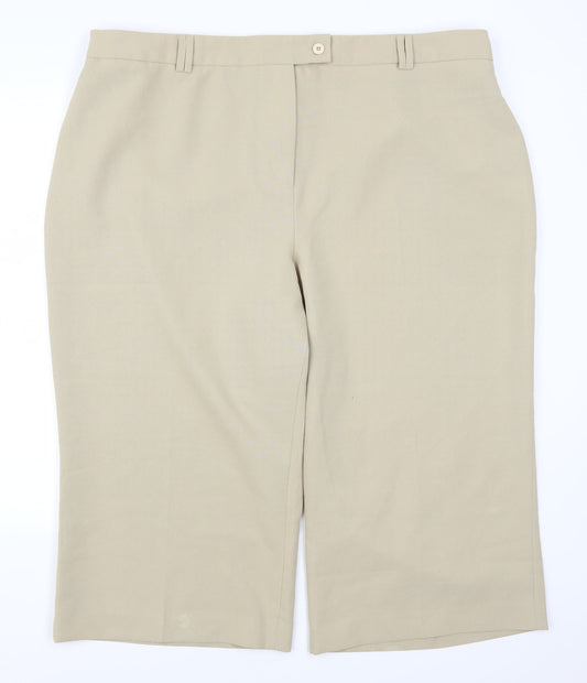Classics Womens Beige   Cropped Trousers Size 26 L20 in