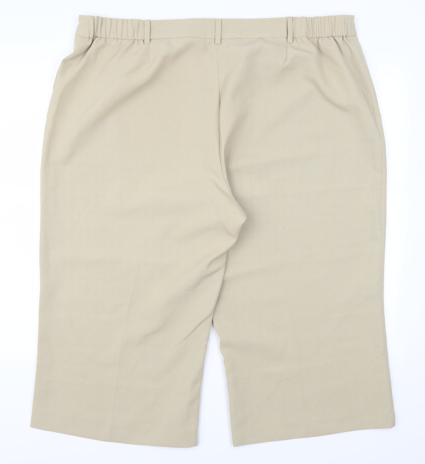 Womens UK Size 26 Classics Regular Fit Cropped Beige Trousers