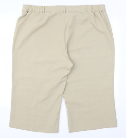 Womens UK Size 26 Classics Regular Fit Cropped Beige Trousers