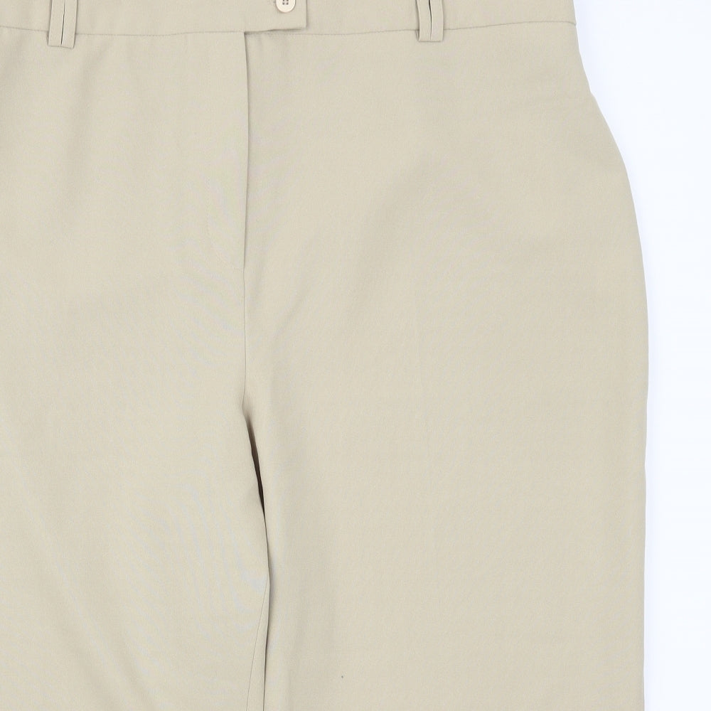 Womens UK Size 26 Classics Regular Fit Cropped Beige Trousers