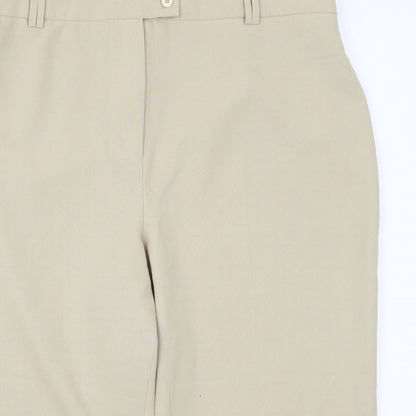 Womens UK Size 26 Classics Regular Fit Cropped Beige Trousers