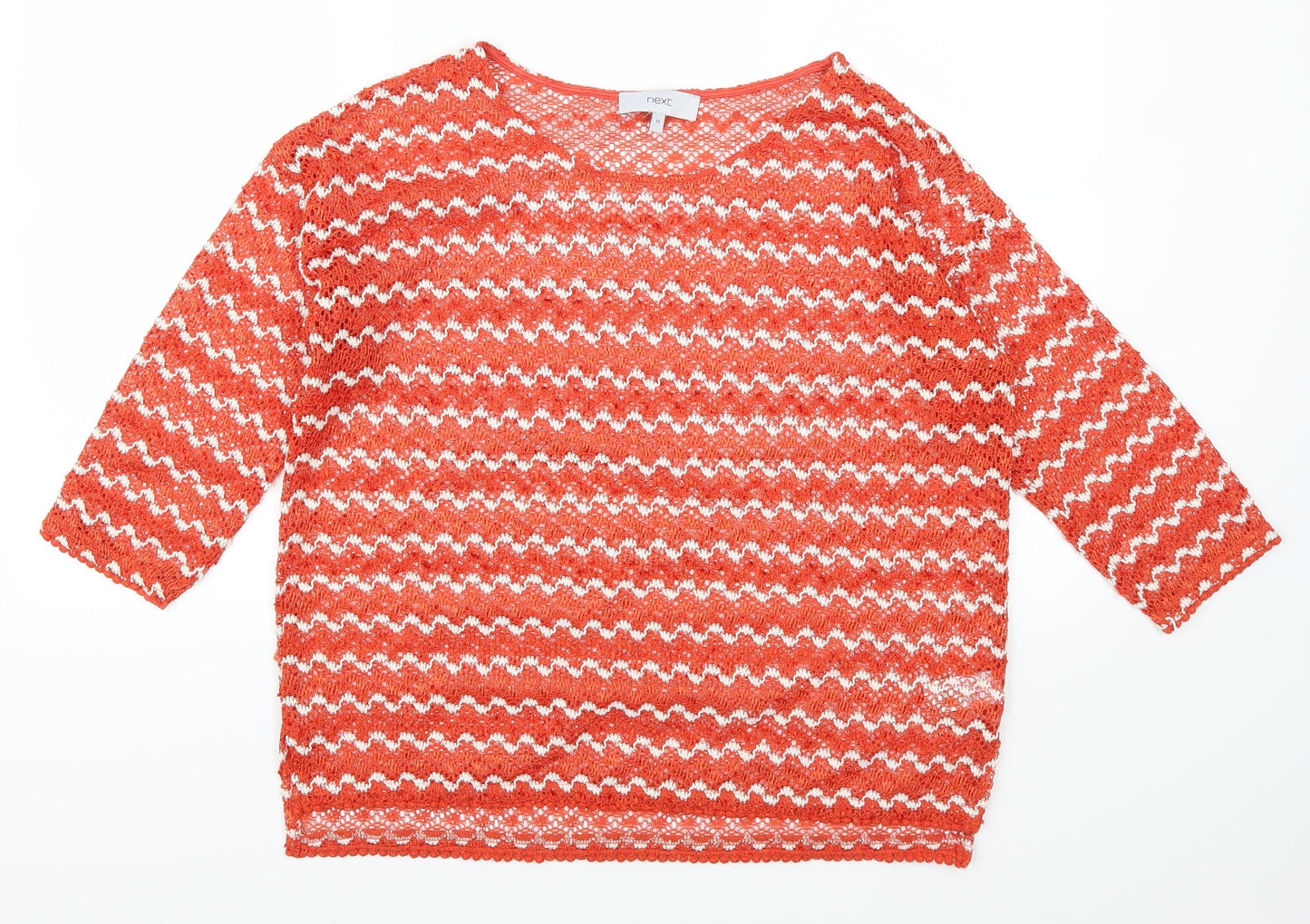 Womens UK Size 10 NEXT Red Basic T-Shirt