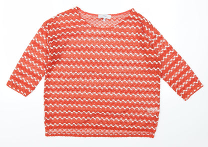 Womens UK Size 10 NEXT Red Basic T-Shirt