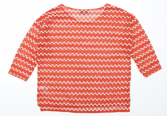 Womens UK Size 10 NEXT Red Basic T-Shirt