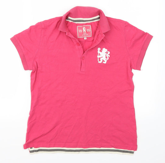 Chelsea Football Club Womens Pink   Basic Polo Size 14