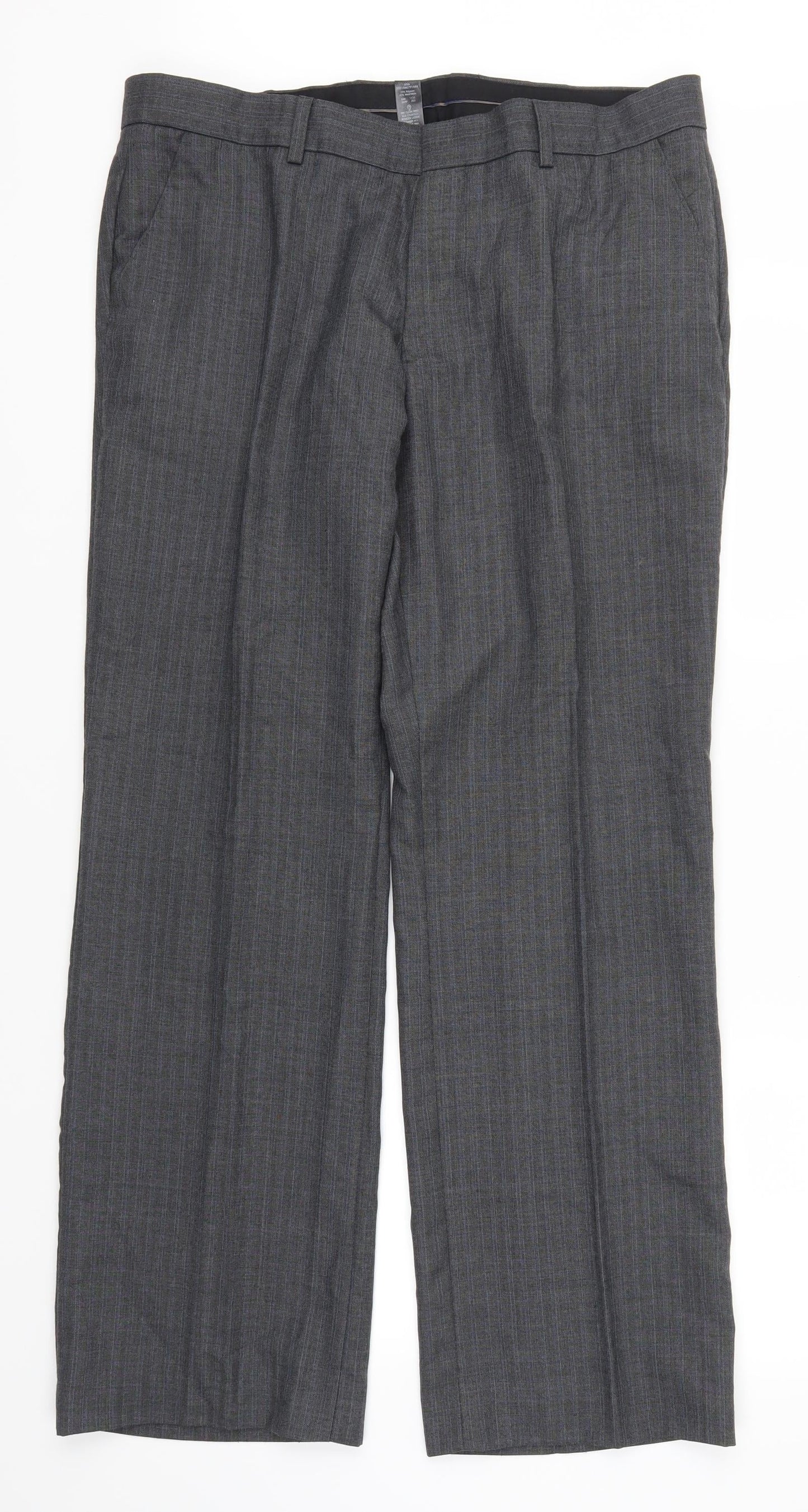 George Womens Grey Striped  Trousers  Size 38 L31 in