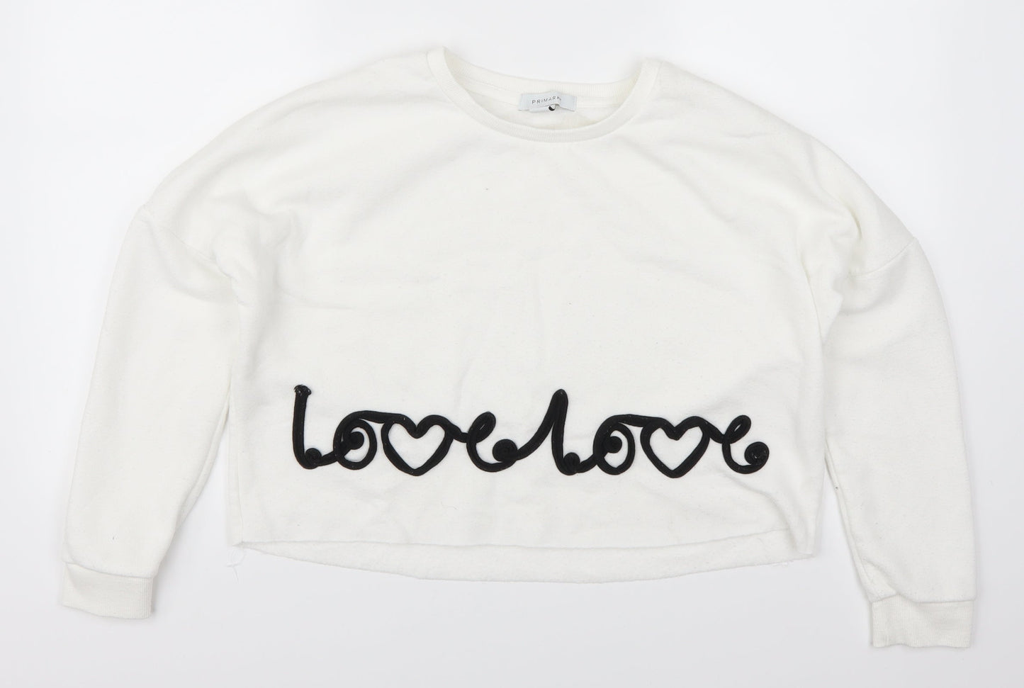Primark Womens White   Cape Sweatshirt Size 4  - Love Love