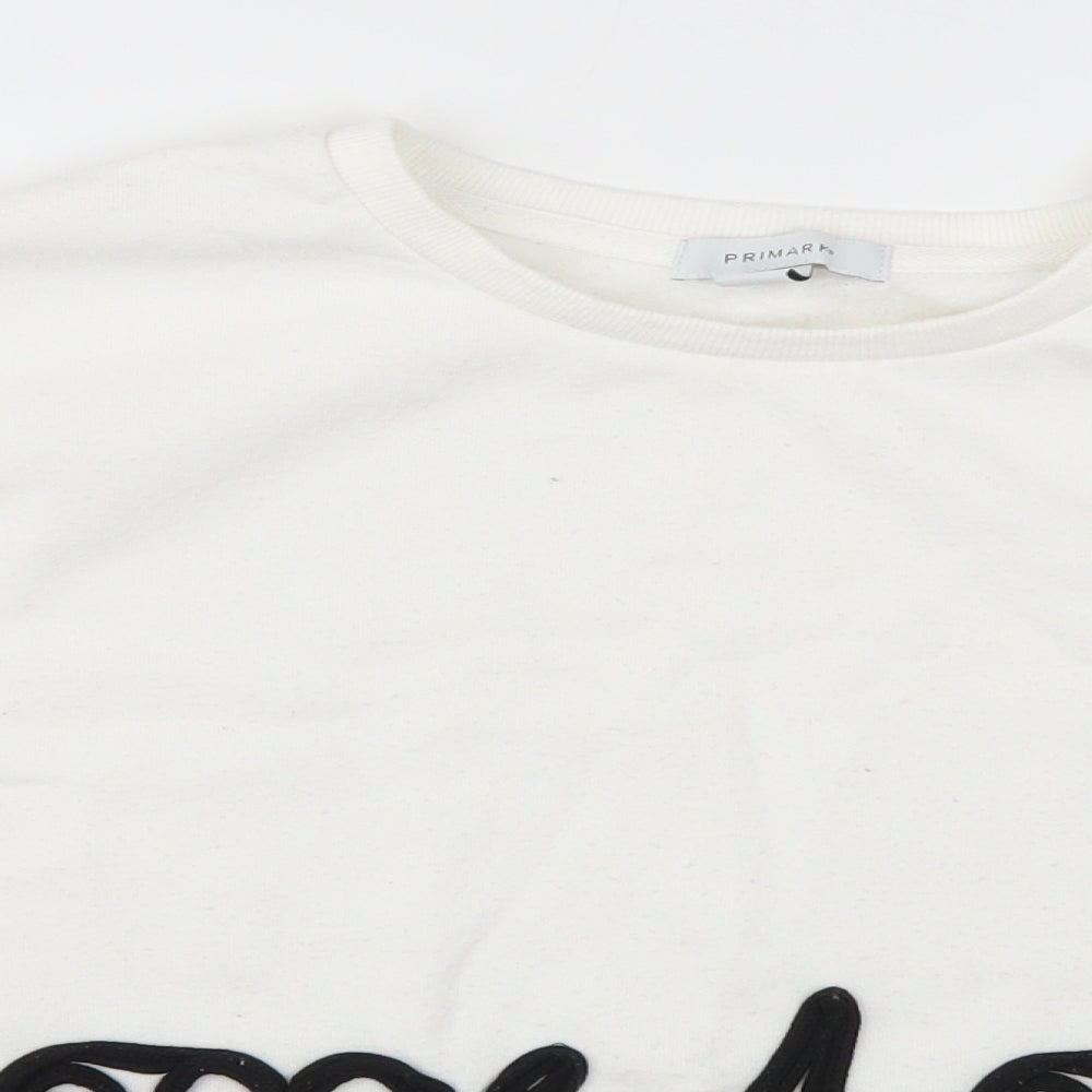 Primark Womens White   Cape Sweatshirt Size 4  - Love Love