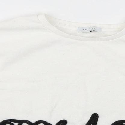 Primark Womens White   Cape Sweatshirt Size 4  - Love Love