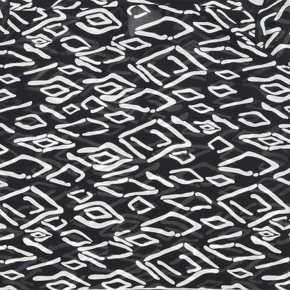 The Gud Look Womens Black Geometric  Basic Blouse Size M