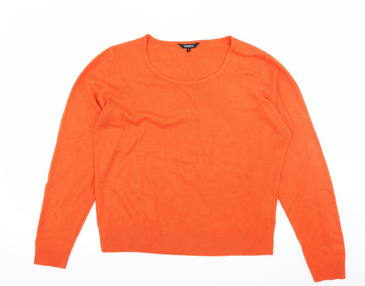 PEP & CO Womens Orange  Knit Pullover Jumper Size 16