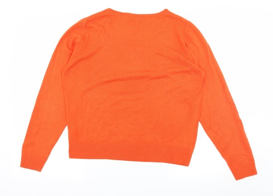 PEP & CO Womens Orange  Knit Pullover Jumper Size 16