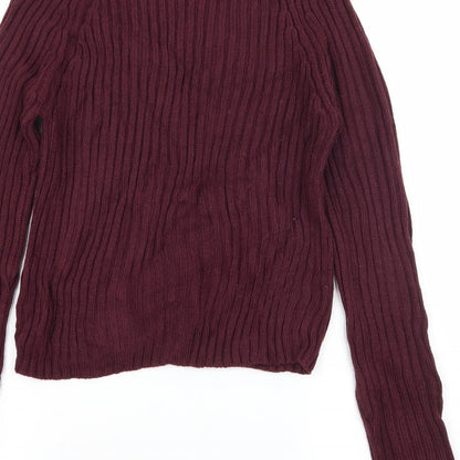 Select Womens Purple  Knit Pullover Jumper Size 10