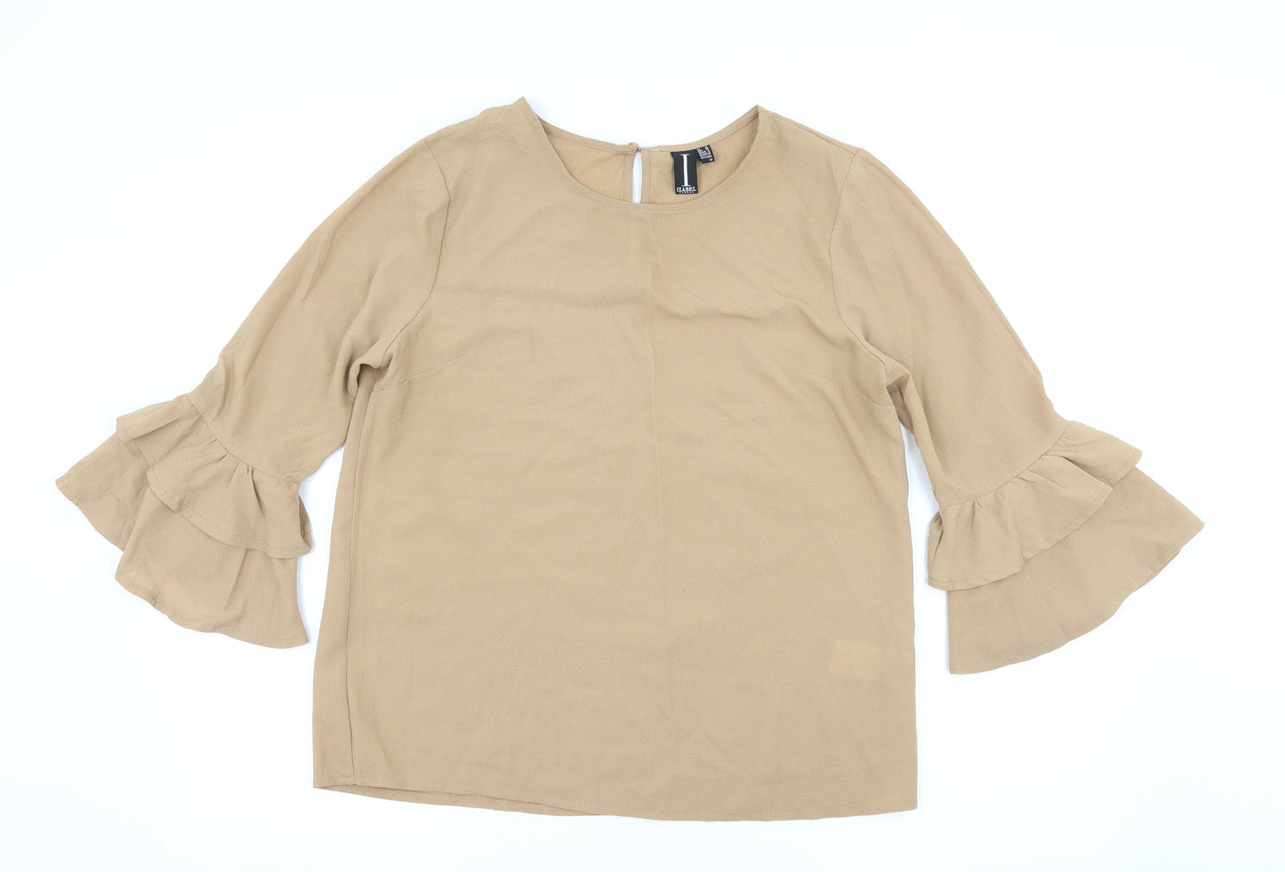 Womens UK Size 10 Izabel London Brown Basic Blouse